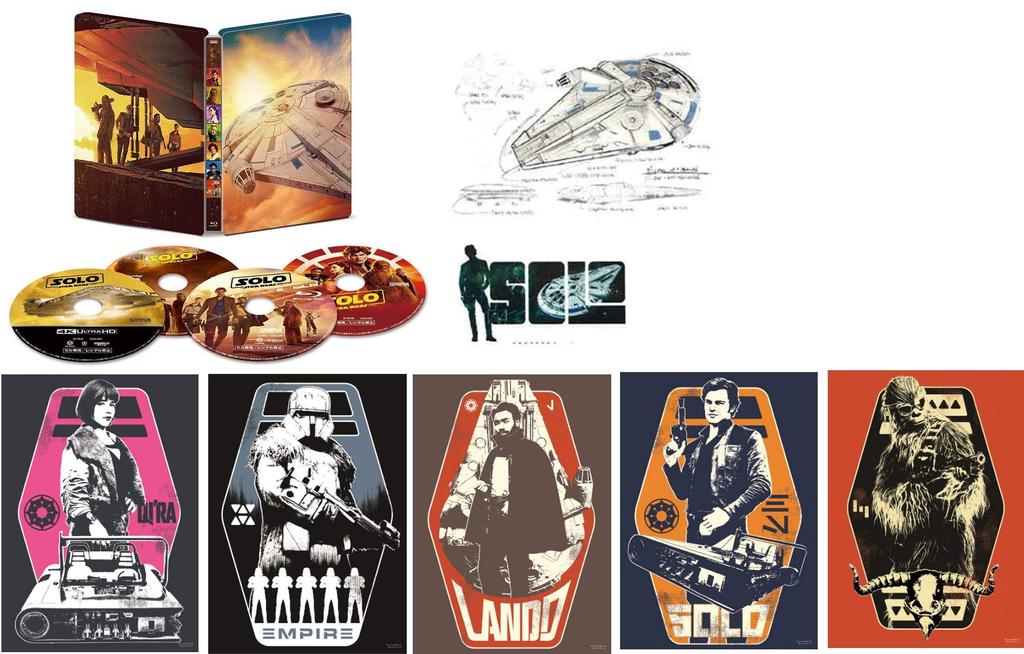 A Star Wars Story 4K UHD MovieNEX Steelbook Includes 5 A4 1 sticker and 1 postcard ULTRA Solo (Limited Edition) posters, sheet, [4K