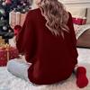Women's Fashionable Casual Pullover Christmas Turtleneck Knit Sweater With Sleeves, Long-Sleeved Loose Sweater