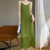 Syvent Emerald Green Satin 17 Formal Solid Club Zipper Perfect for and the Office Dress, Colors, Elegant, Shiny, Dress, Women's, Color, Sleeveless,