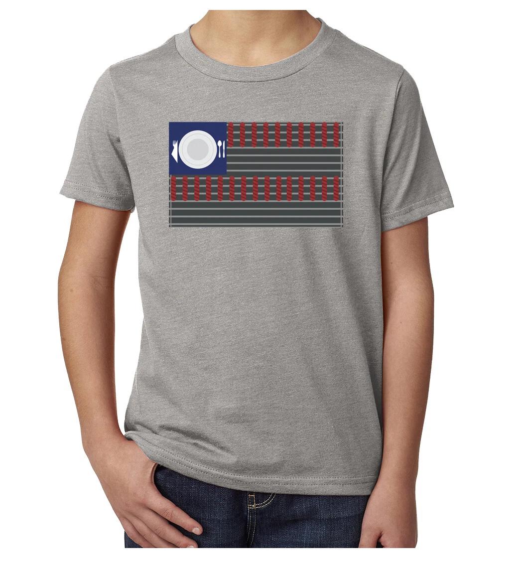 USA Flag Grill kids boys T-Shirt, Kids 4th of July Shirts, Youth Graphic kids boys T-Shirts 130