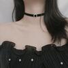 Vintage Rhinestones Love Round Choker Punk Clavicle Chain Gift for Women Girls