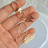 1PC Alphabet Luxury A-Z Fashionable Keychain Vintage Alloy Artistic Gold Hollow Butterfly Elegant