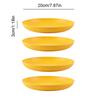 4Pcs 20cm Lightweight Unbreakable Wheat Straw Plates Deep Dinner Plate for Kids Toddler Adult Dishwasher Microwave Safe