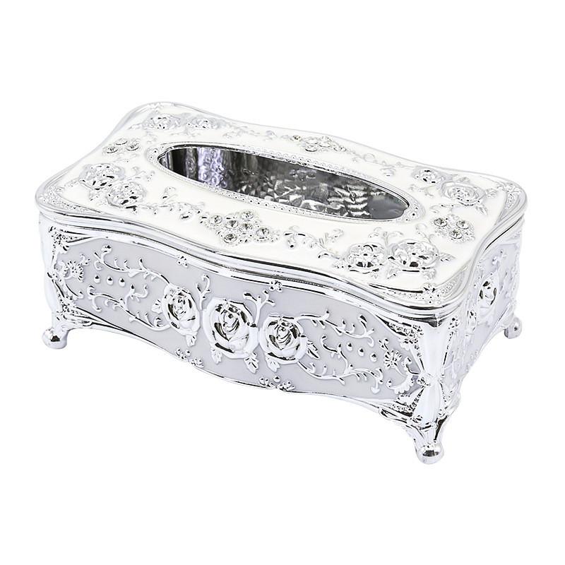 European Style Creative Carved Tissue Box Cover Holder Hotel Living Room Decorative Tissue Holders Dining-Table Tissue Box