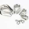 10pcs 1.5-12mm Rope Thimble Rigging 304 Stainless Steel Thimbles Ring Clamp  Rope Connecting Head