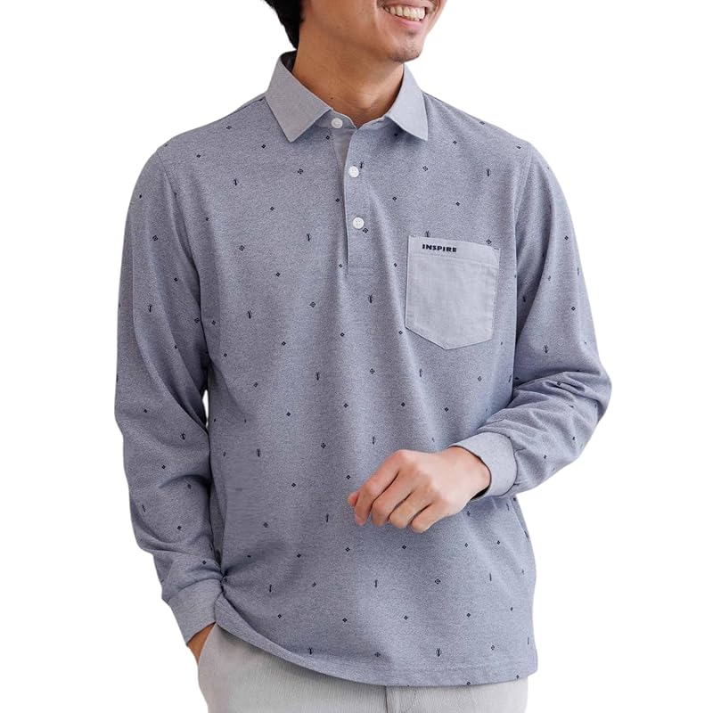 

[INSPIRE] inspire men s long sleeve polo shirt polo casual spring summer autumn quick dry quick drying trip with pocket Washable brand 40s 50s 60s 70s