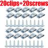 17mm U-Type Fasteners Clip with Screw Car Metal Screw Clips Anti-rust Auto Fender Bumper Protection Buckle Iron Sheet Hardware