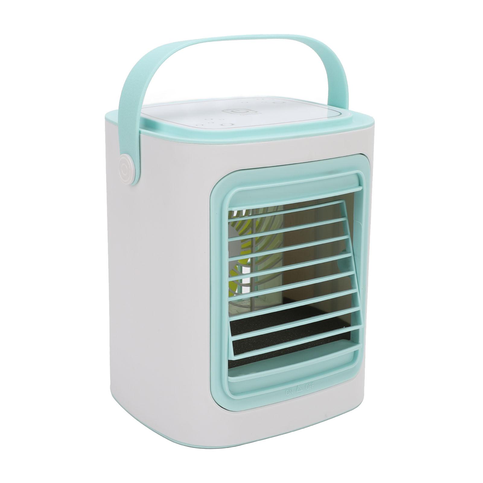 

Портативный кондиционер, охлаждающий вентилятор, 3 скорости, тихий, USB, настольный вентилятор для охлаждения воздуха с красочным