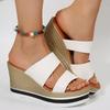 Fashion Summer Platform Sandals for Women Fashion Pu Leather Women Shoes Wedges High Heel Slippers Woman Light Plus Size Slides Sandles