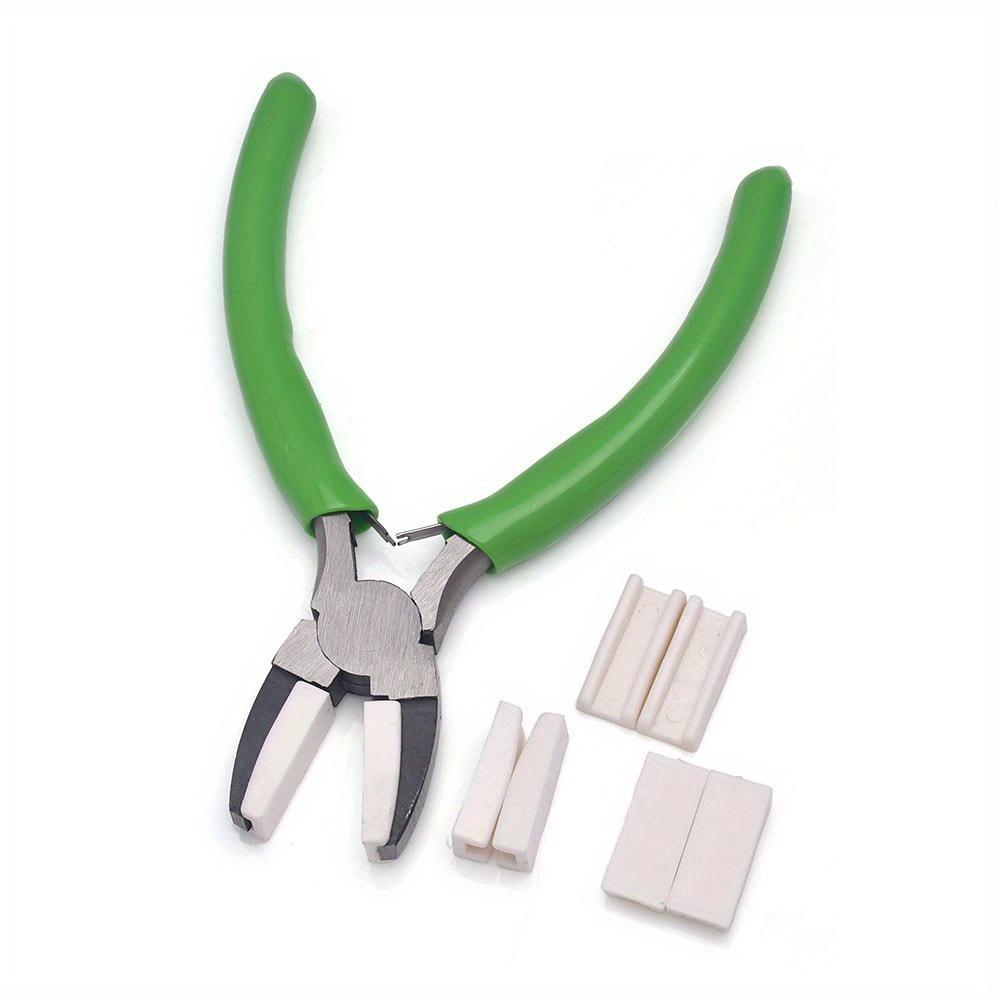 

1 шт. Плоскогубцы с нейлоновыми губками, плоскогубцы с носом из углеродистой стали для гибки ювелирных изделий, плоскогубцы для бисероплетения, полировка, инструменты для изготовления ювелирных изделий ручной работы 1pc зелёный
