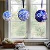 K1AE Handgefertigtes Blau-Weißes Keramik-Festivalschmuck-Set aus 6 Stück Elegante Weihnachtsdekorationen für den Baum