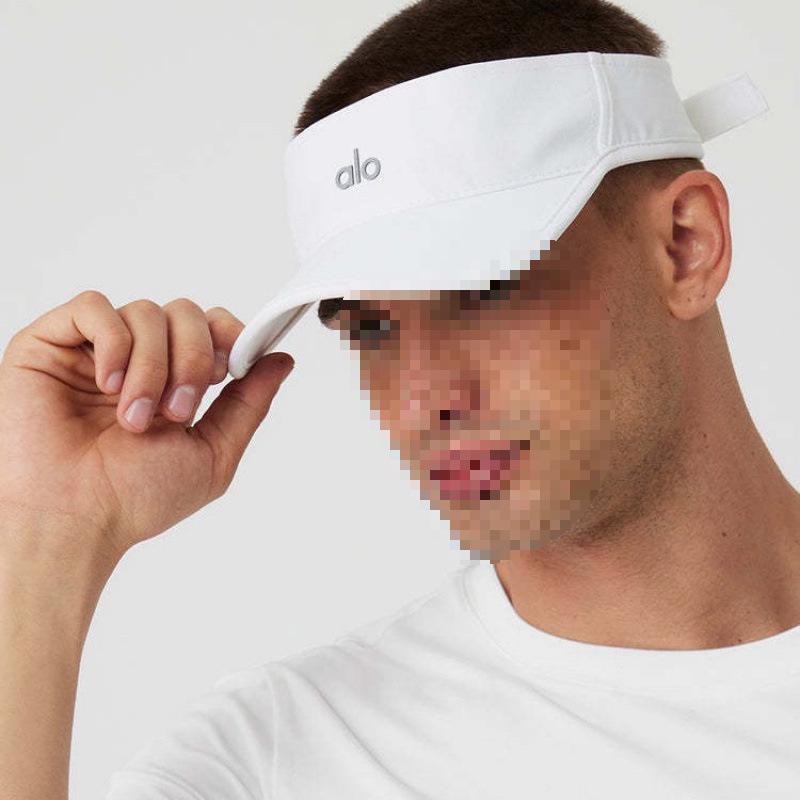 

Unisex Black Lightweight Sun Visor with Sweat-Absorbing Mesh - Comfortable & Open-Top Design for Tennis & Outdoor Sports Adjustable білий