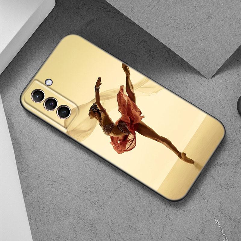 Ballet Dancer Phone Case For Samsung Galaxy S22 Pro S21 S20 Ultra FE S10 Lite 5G S10E S9 S8 Plus Soft TPU Black Cover