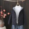 Autumn Winter Plus Size Parkas Women Clothing Loose Fit Padded Jacket Fashion Hooded  Split Thin Cotton Coat