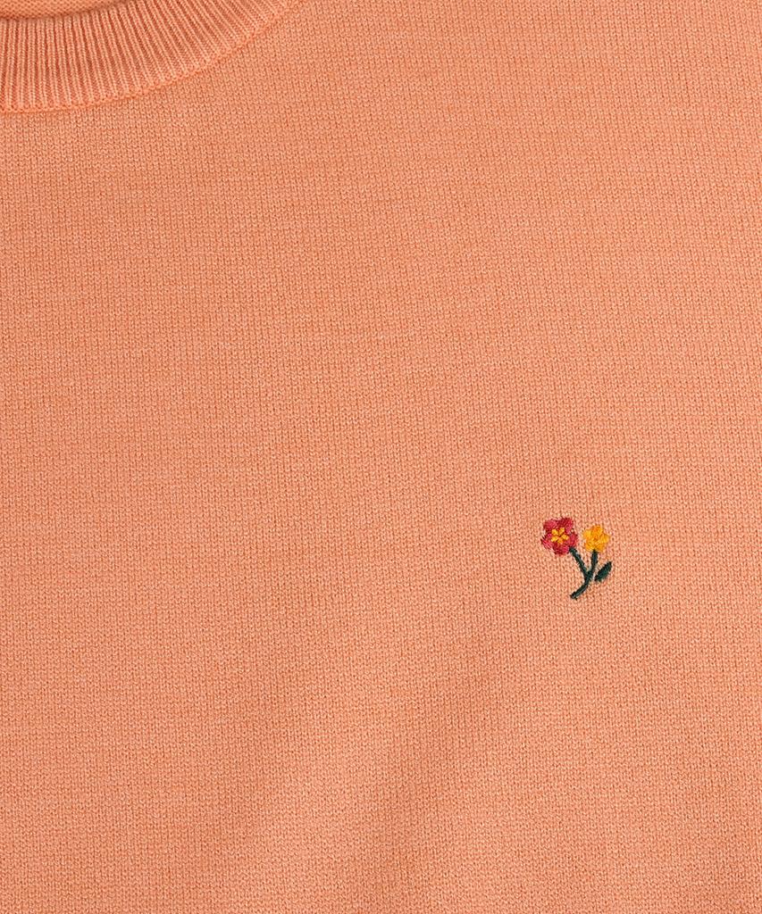 NODU Signature Flower Soft Knit [Orange]