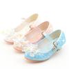 Spring and Autumn Girls' Princess Shoes with Back Bow, Children's Performance Leather Shoes, Korean Version of Frozen Crystal Kids' Shoes