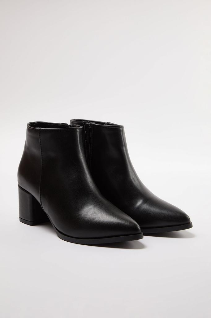 Modische Stiefeletten mit flachem Absatz für Damen, schwarze Halbstiefel mit Reißverschluss und Blockabsatz