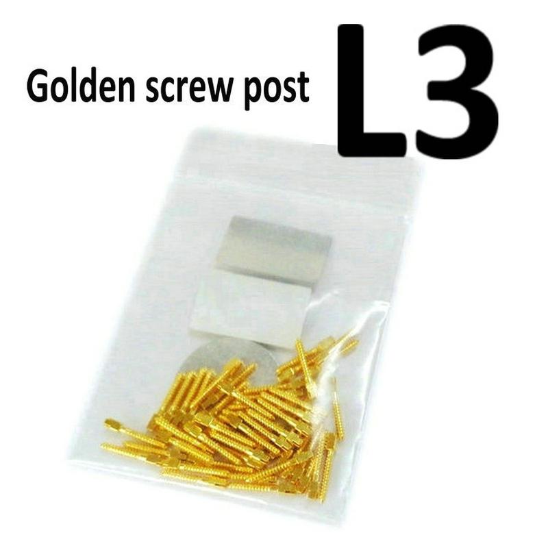 Dental Golden Plated Screw Post 50Pcs Bag High Quality Dentist Tool for Dental Restoration