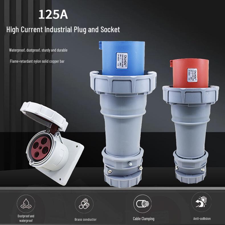IP67 Waterproof Aviation Plug: 3 or 4 Core, 5 Hole High-Power Connector