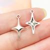 20-Piece Tibetan Silver Star & Moon Pendant Set for DIY Jewelry