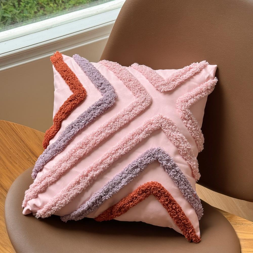Новый Скандинавский Стиль Наволочка для Декоративной Подушки Богемная Мягкая Плюшевая Наволочка Декор для Дивана 4545СМ Чехол для Подушки для Гостиной розовый 1550₽