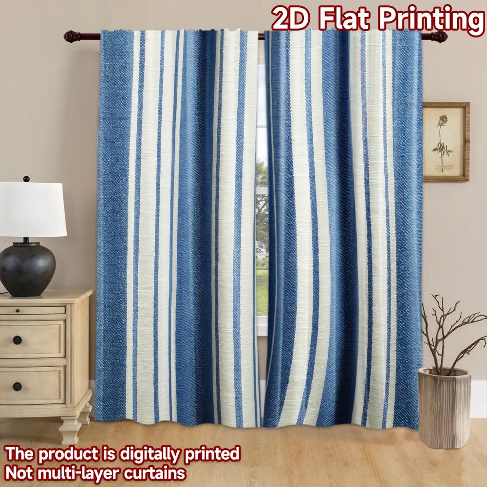 2D Flat Photography Backdrop Tapestry Blue and White Stripes 100% Polyester Holiday Decorations for Holiday Decorations for