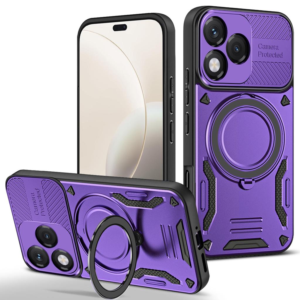 For Honor 400 Lite 5G Magnetic Case Shockproof TPU + PC Phone Back Cover with Kickstand