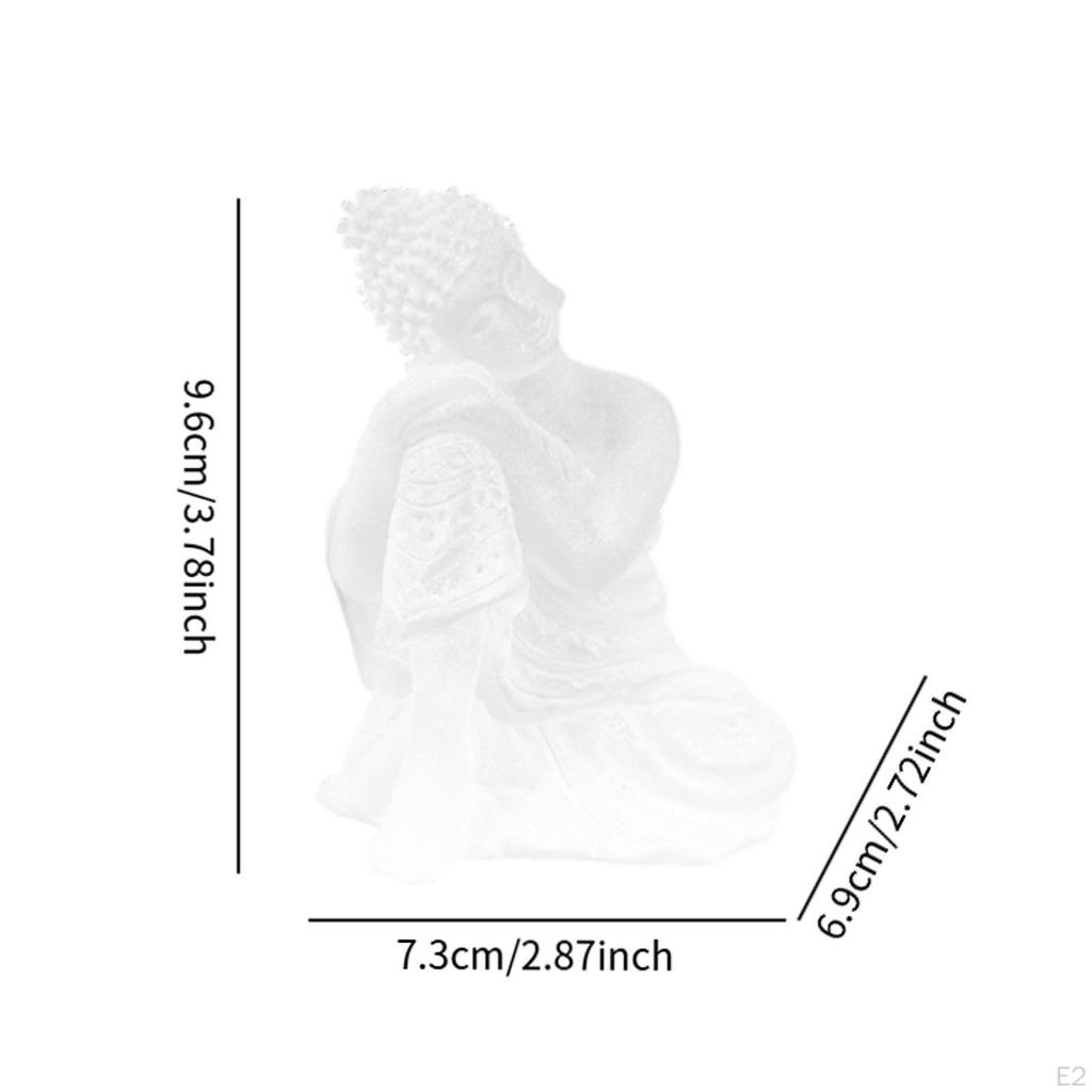 Buddha Figurine for Desk Display Collectible Sculpture Home Decor