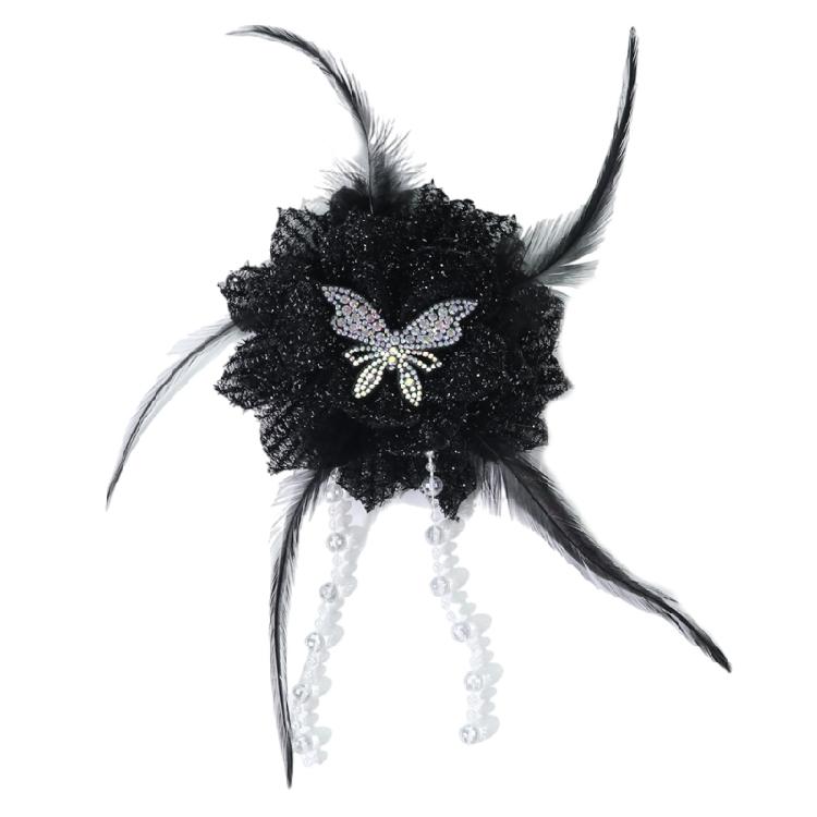 Sewing Appliques Butterfly Lace Flower for Handmade Project Scarves Brooch Hat