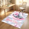 Elephant Theme Crystal Velvet Rug Personalized Custom Name Text Soft Floor Mat Home Decor