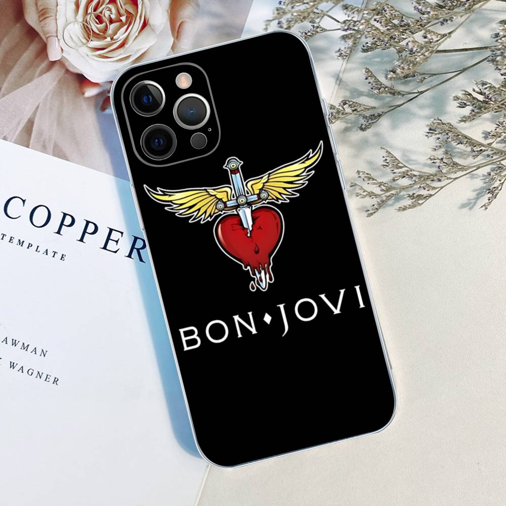 Rock Band B-Bon Classic J-JoviS For IPhone 17 16 15 14 13 12 11 Pro Max Plus Mini Funda For Transparent Cover