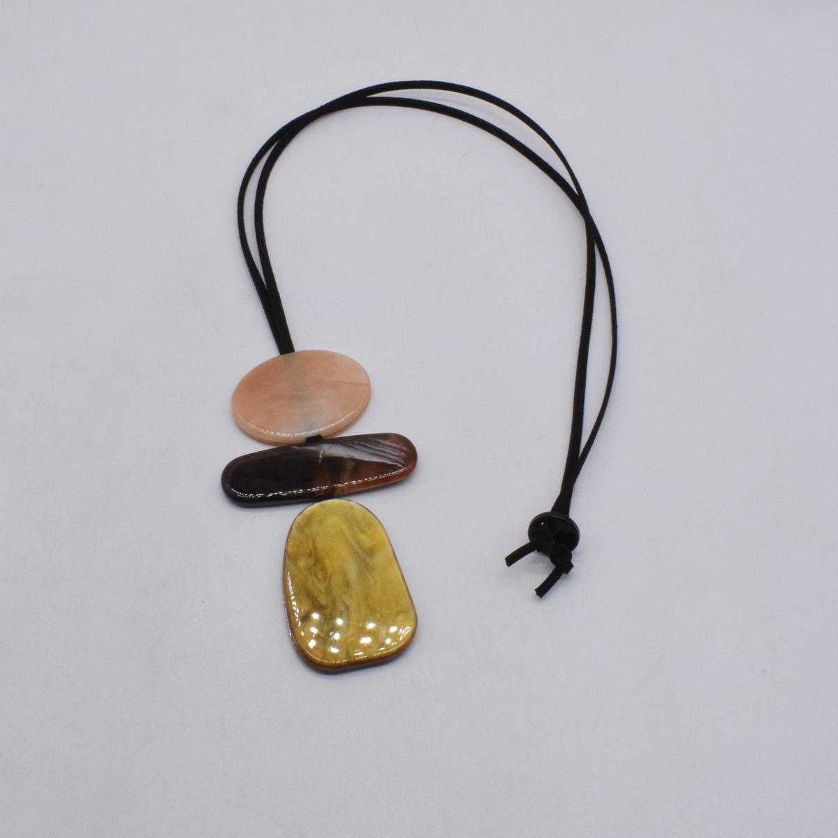 

Retro fashion pendant necklace irregular geometric pattern niche design simple stacking necklace