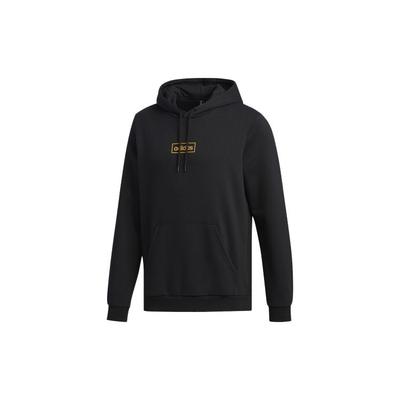 Neo Neujahrsserie Kleines Logo Samt-Hoodie Herren Hoodie Schwarz FP7484