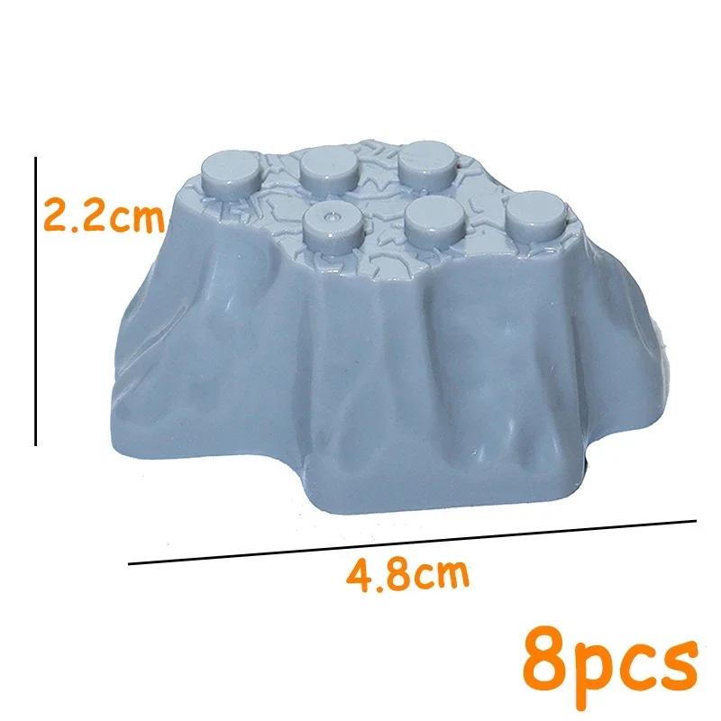 Non-Toxic Mountain House Garden Rockery Accessories Building Blocks Rock Moc City Street Panel Diy Parts Hill Stone Bricks 6083 6082 30246