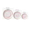 6 Inch Elegant Marble Texture Gold Trimmed Dish Plate Phnom Penh Ceramic Dessert Tray Snack Plate for Fruit Western Dishes