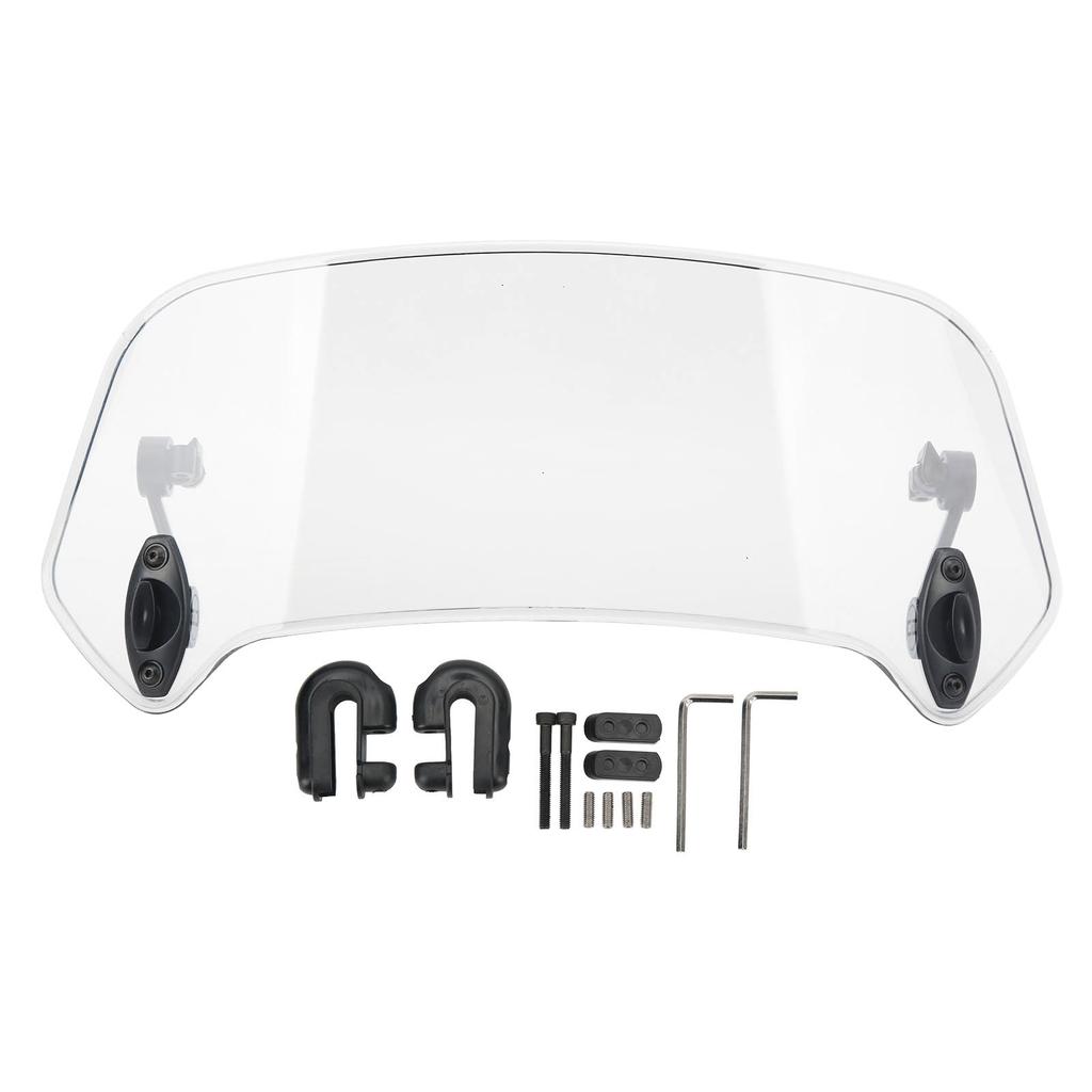 Motorcycle Windscreen Adjustable Clip On Windshield Universal Wind Deflector for Motorbike