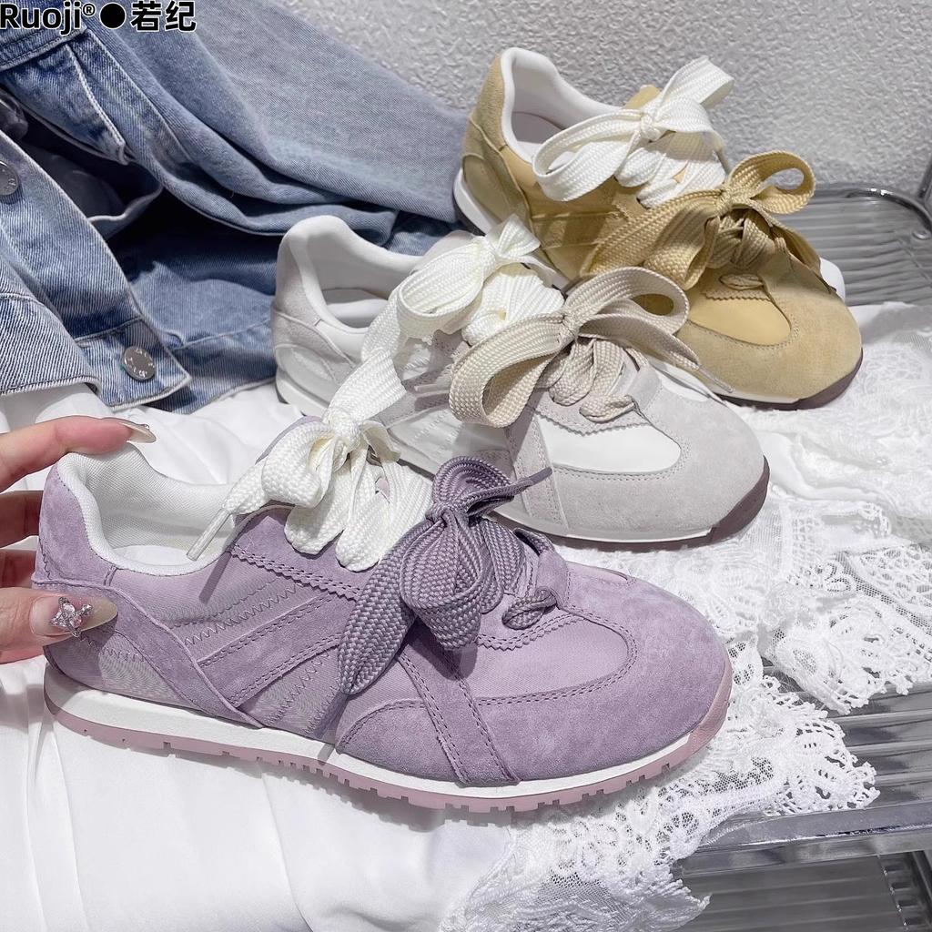 A Pair of Shoelaces, Lightweight German Training Shoes, Women's Spring 2025 New Sports Fashion Casual Shoes, Breathable Niche Forrest Gump Shoes