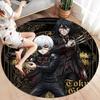 Tokyo Ghoul Runder Teppich Teppich für Wohnzimmer Schlafzimmer Sofa Spielzimmer Dekor Rutschfeste Bodenmatte
