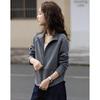 Women's Relaxed Fit Stand Collar Cardigan Jacket