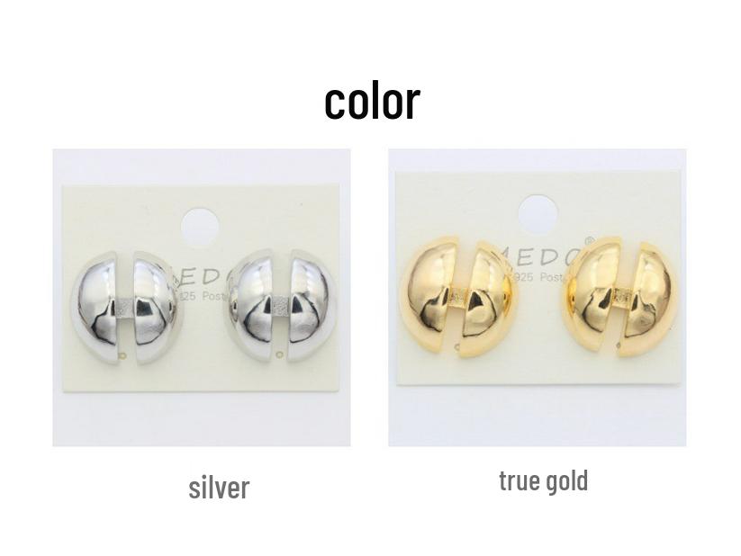 Europäische & Amerikanische Metallkugel H-förmige Damenmode Ohrstecker