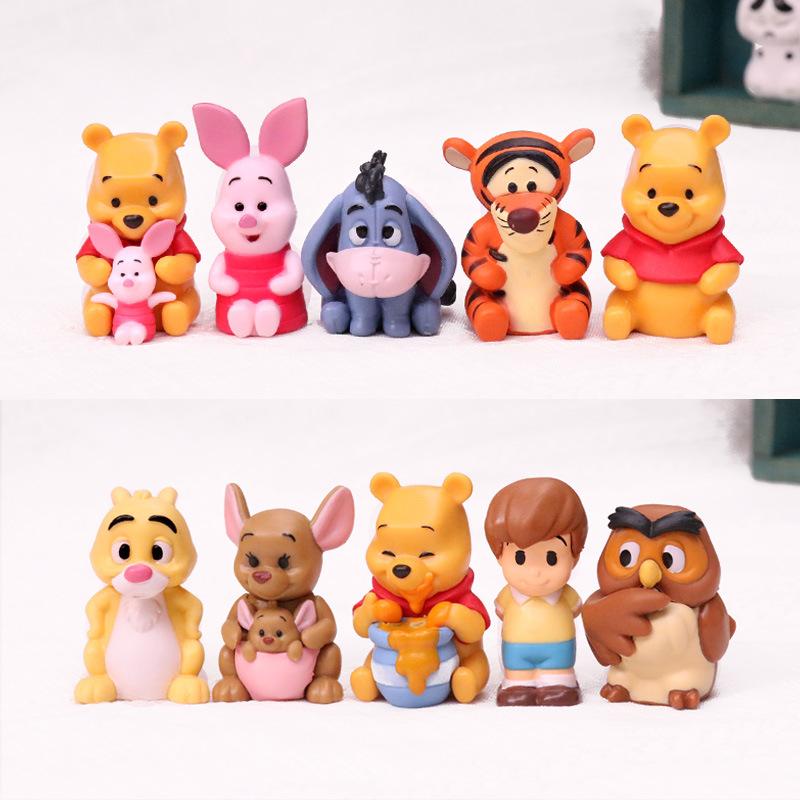 10 фигурок Винни-Пуха, персонажа мультфильмов Disney, включая самого Пуха и его друзей 10pcs