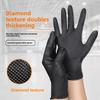 Mănuși de lucru din nitril cu textură de diamant 8mil De unică folosință Negre Mănuși de grădinărit Fără latex Mănuși industriale de siguranță Rezistente