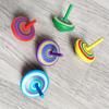10Pcs/Bag Gyroscope Toys Educational Game Wooden Gyro Toys Manual Wooden Rotate Gyro Stress Relief Spinning Top Toy Desktop Toys