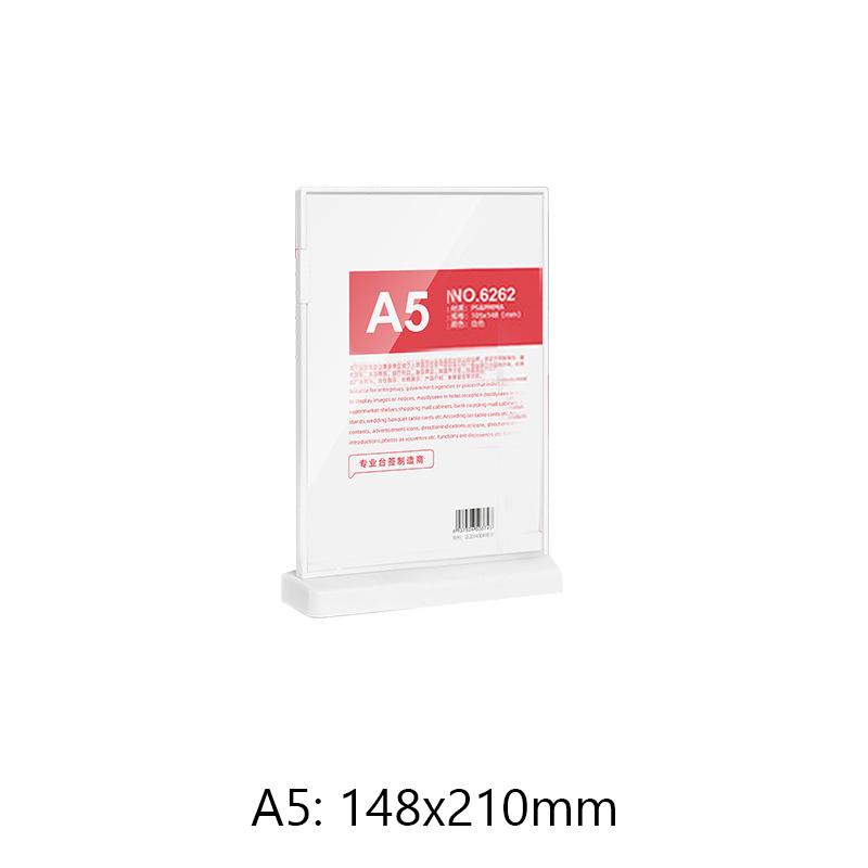 Acrylic Table Card Display Board A4 A5 A6 L-Shaped Table Sign Price Card Billboard Stand Picture Poster Art Display Frame Empty