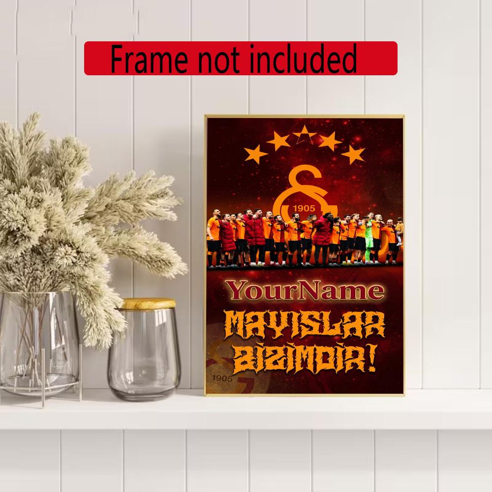 Galatasaray Customize Your Name Diamond Painting Round Diamond Rhinestones Mosaic Diamond Embroidery Wall Paintings Rhinestones Gift Frameless