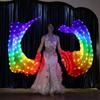 Véu Ventilador LED de Dança do Ventre de 1,5 metros com Luzes Coloridas para Mulheres Dança de Adoração e Louvor Suprimentos para Performances de Palco