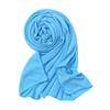 Eenvoudige Katoenen Jersey Hijab Stretch Sjaal Dames Moslim Sjaal Grote Maat Lange Sjaal Mode Ramadan Hoofdband Turban 180*80Cm