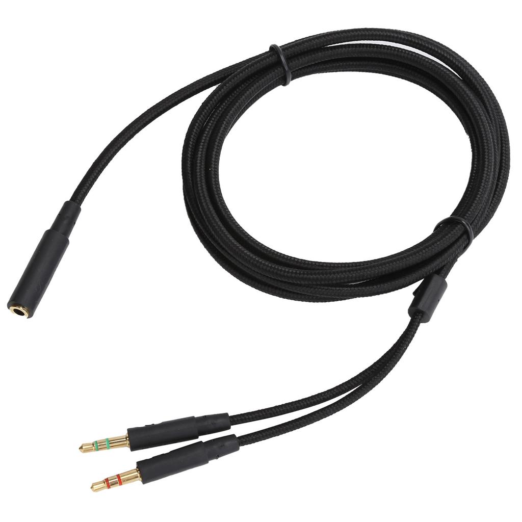 2in 1 Adapter Headphone Audio Cable Fit for Kingston HyperX Cloud Stinger Cloud Mix Cloud Alpha