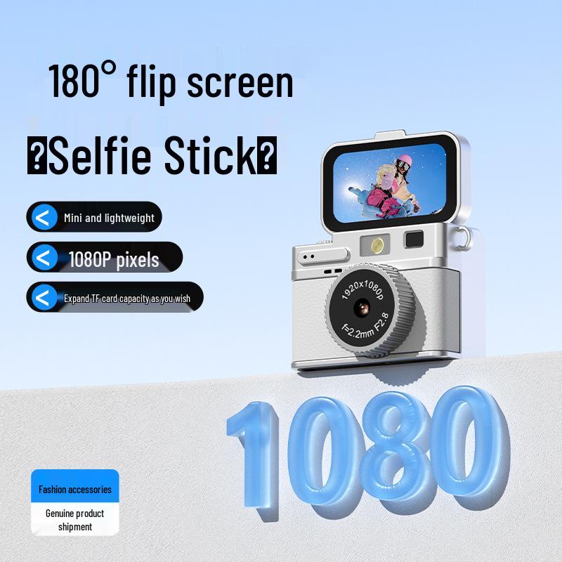 Retro Flip Screen Digital Camera: HD Photos & Video Recorder for Students