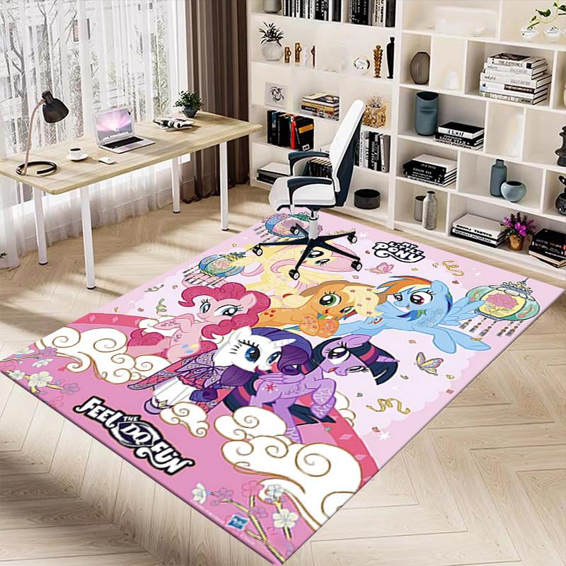 1pc Little Pony Friendship Carpet for Playroom Bedroom Living Room Sofa Home Decor,kids Game Area Rug Non-slip Floor Mat Y72992